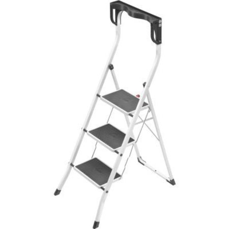 HAILO. Hailo Safety Plus 3 Step Steel Folding Step Ladder - 4343-001